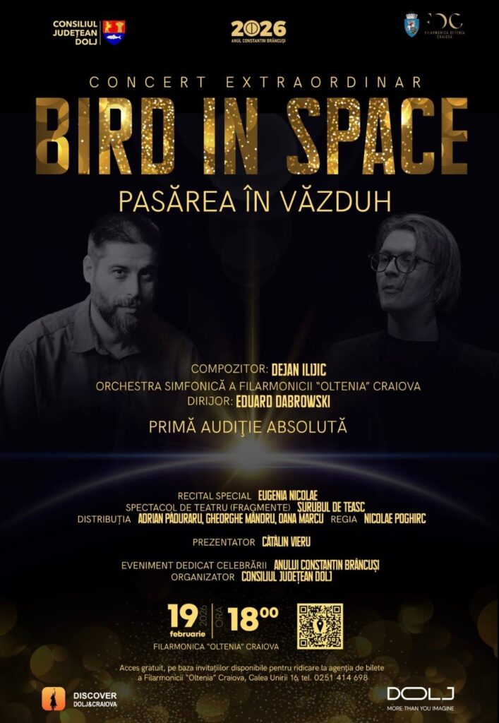 Званична најава концерта: „Бирд ин Спаце / Пасăреа îн Вăздух” 